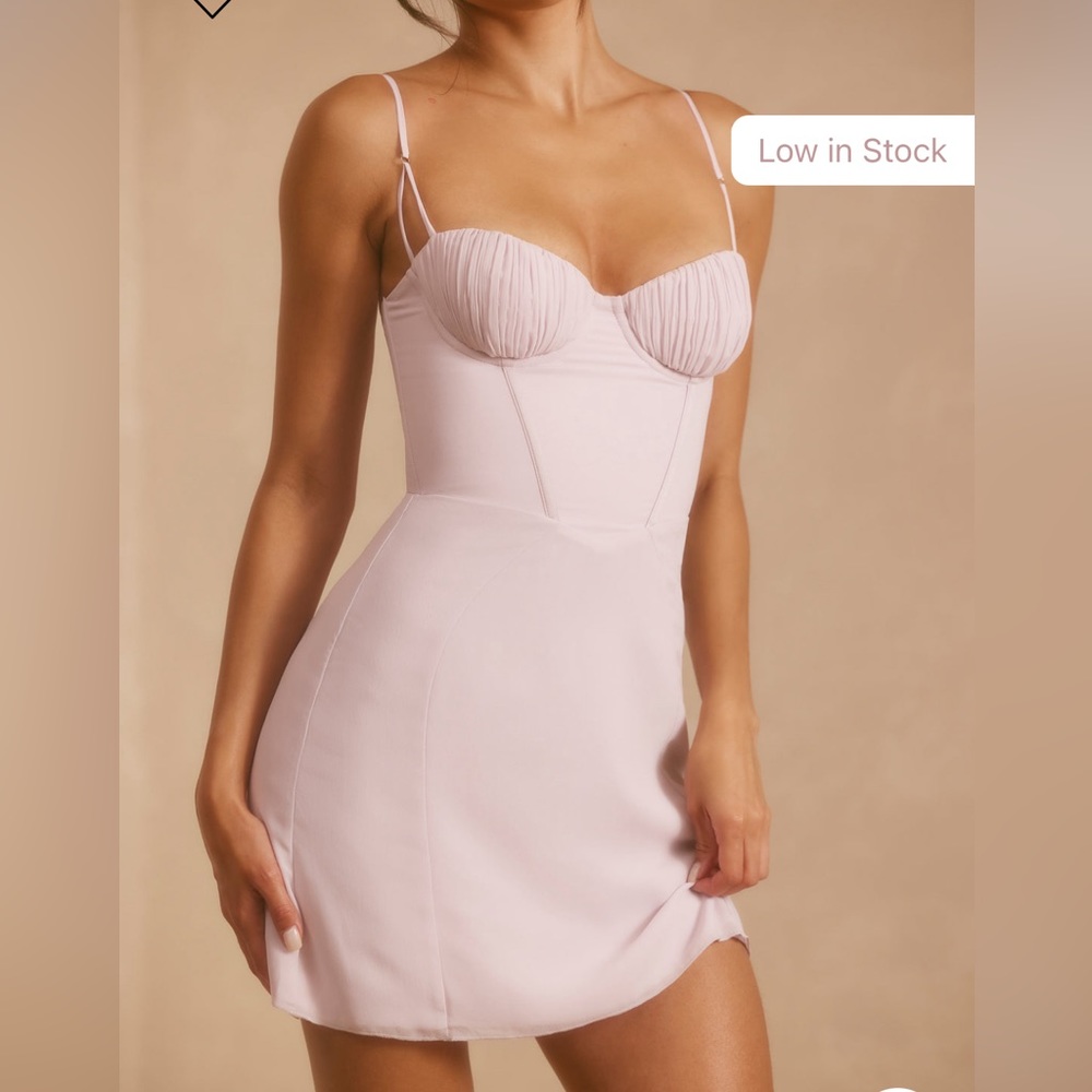 Oh Polly Georgette A-Line Corset Mini Dress